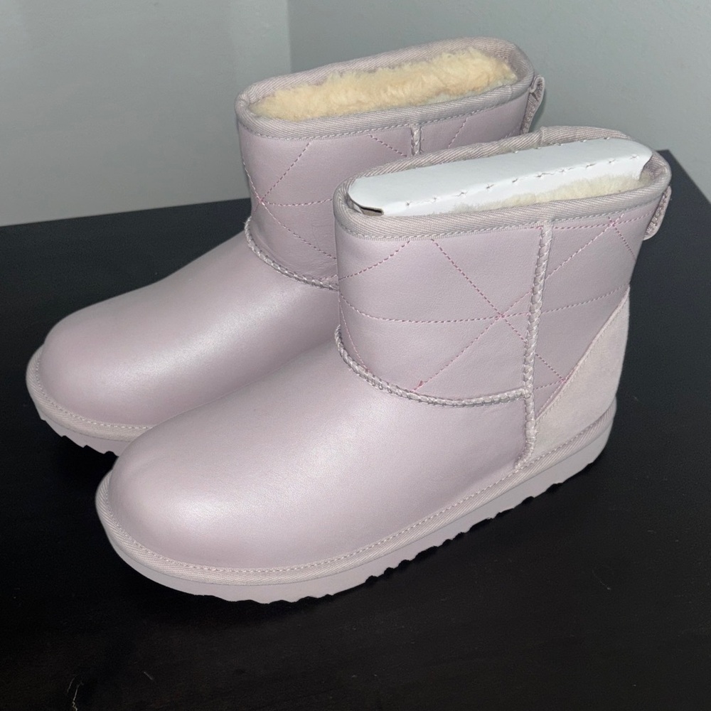UGG Pale Lilac Short Shearling Boots